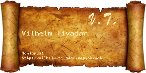 Vilhelm Tivadar névjegykártya